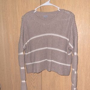 Charlotte Russe Cropped Grey Knit Sweater